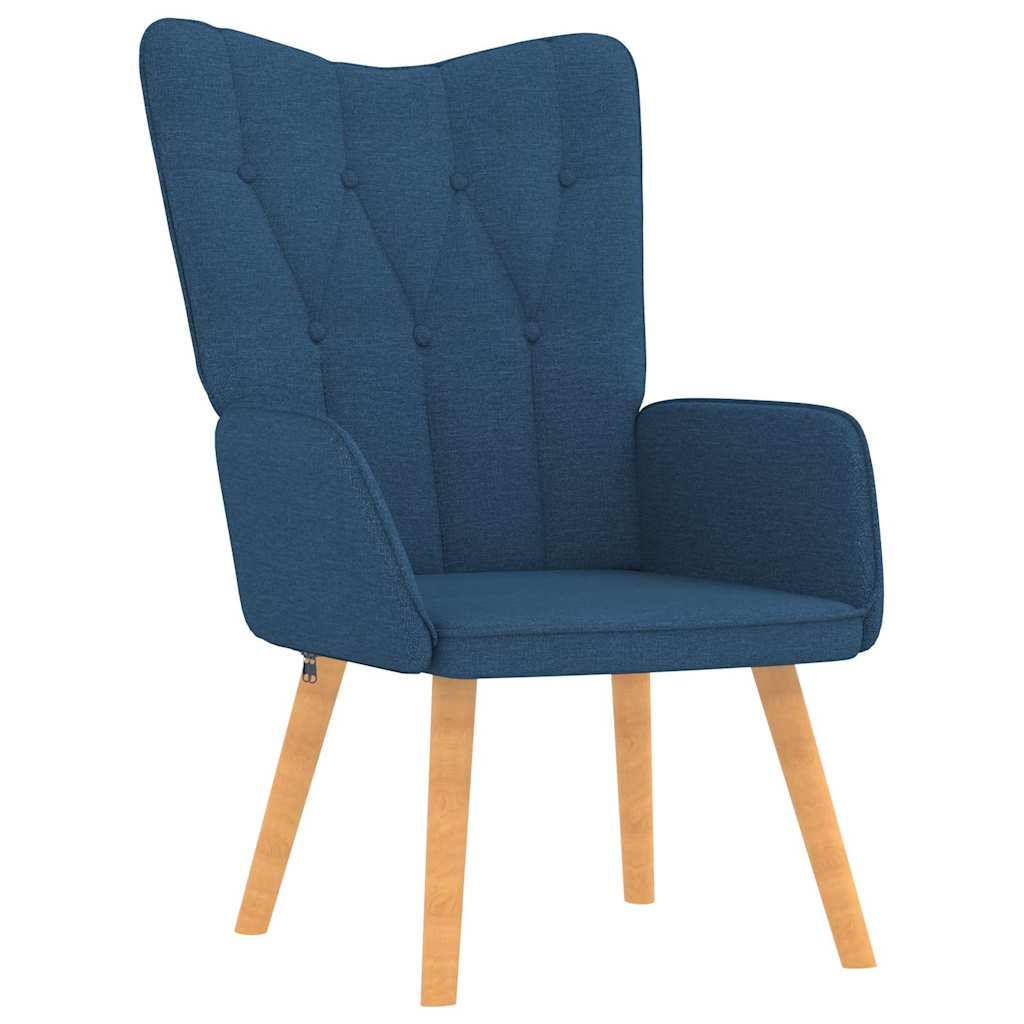 Relaxstoel met voetenbank stof blauw is nu te koop bij PeponiXL, paradijselijk wonen!