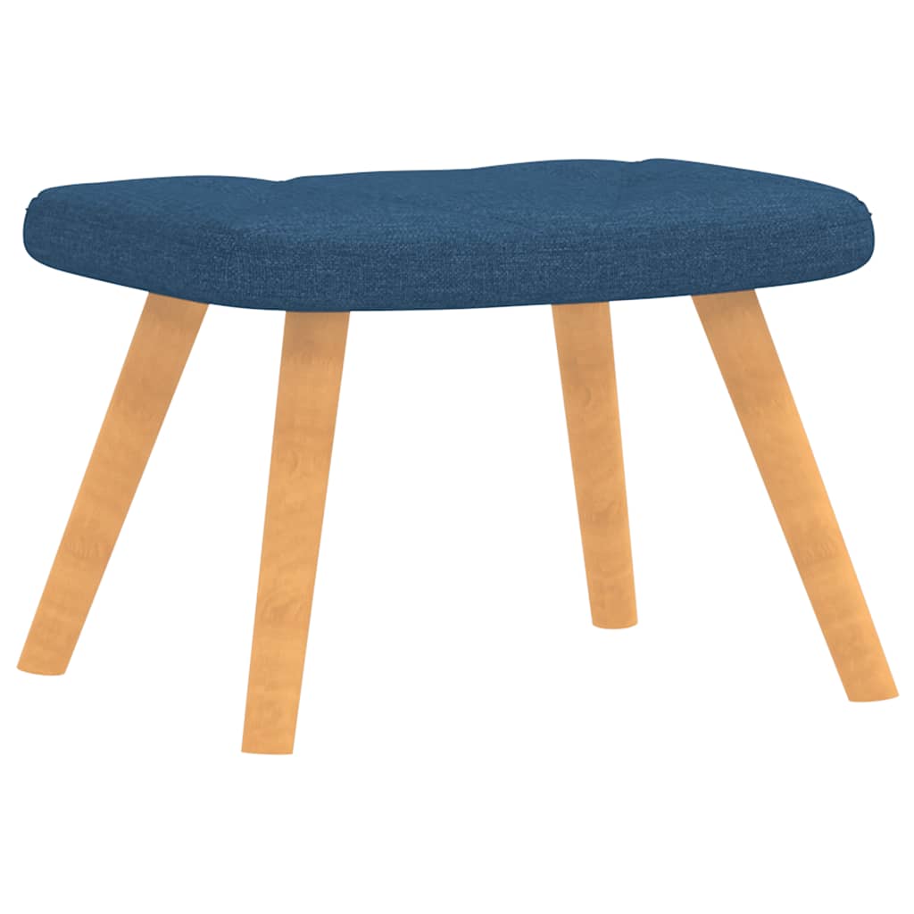 Relaxstoel met voetenbank stof blauw is nu te koop bij PeponiXL, paradijselijk wonen!