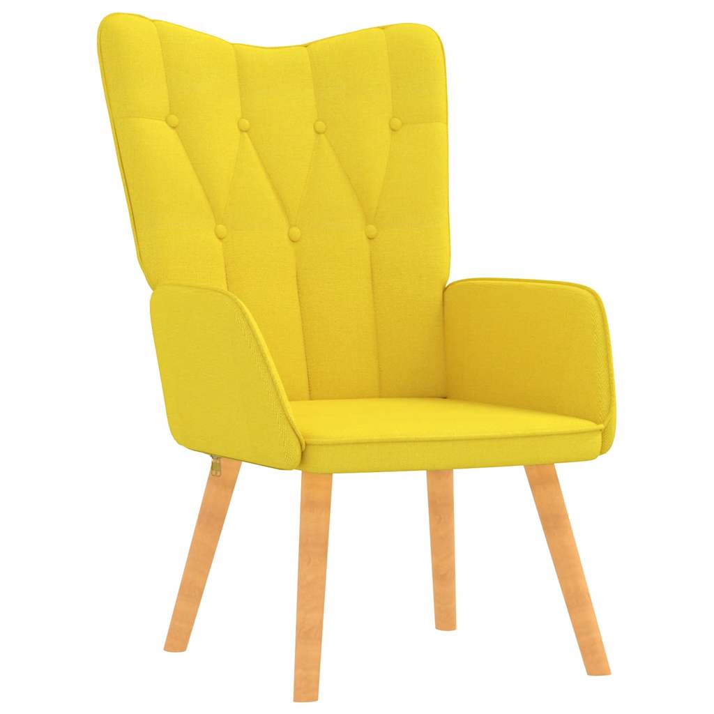Relaxstoel met voetenbank stof mosterdgeel is nu te koop bij PeponiXL, paradijselijk wonen!