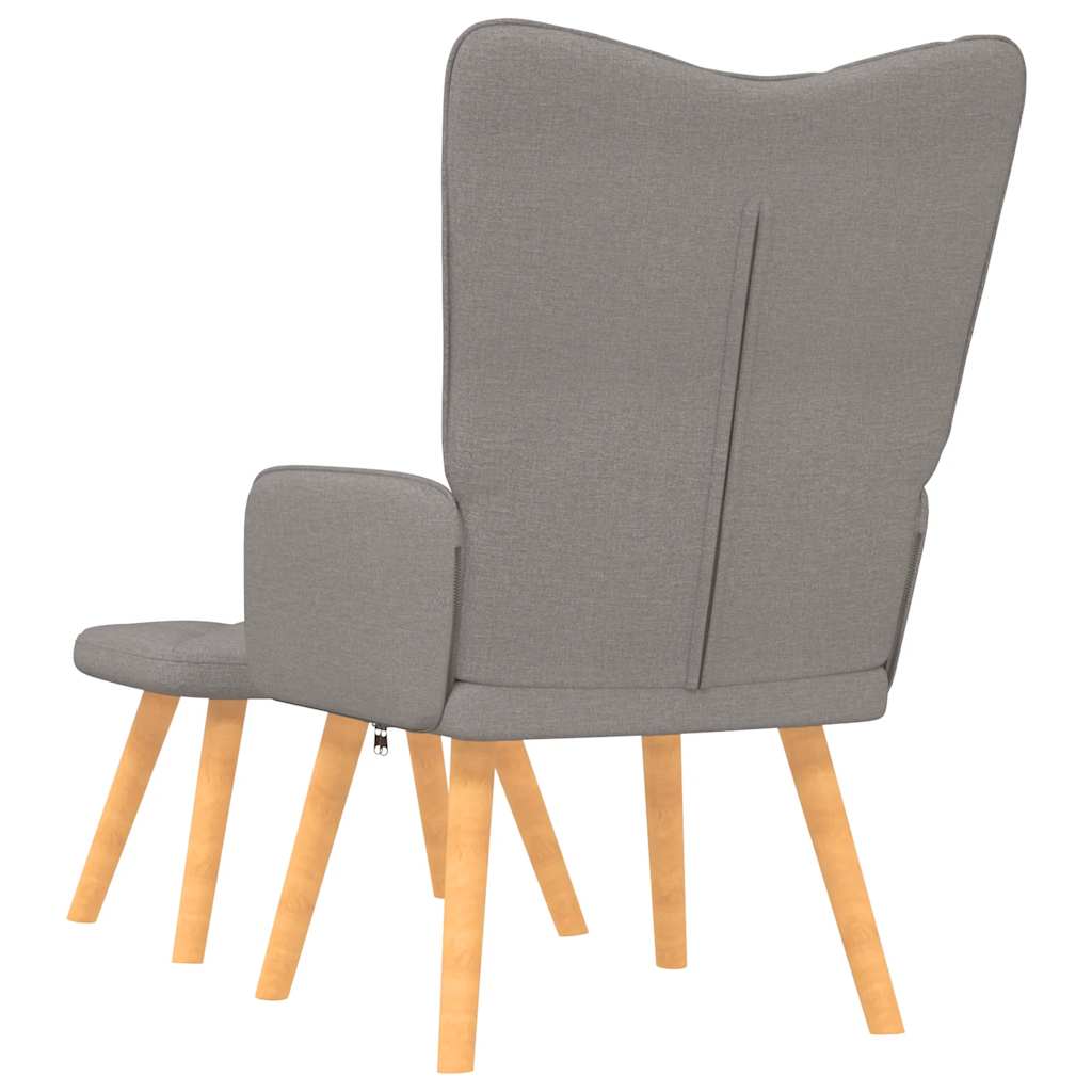 Relaxstoel met voetenbank stof taupe is nu te koop bij PeponiXL, paradijselijk wonen!