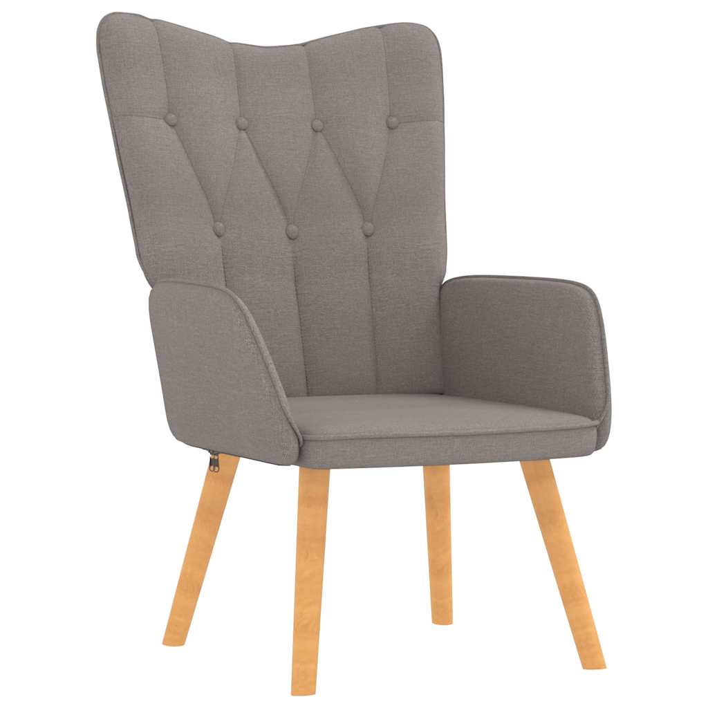 Relaxstoel met voetenbank stof taupe is nu te koop bij PeponiXL, paradijselijk wonen!