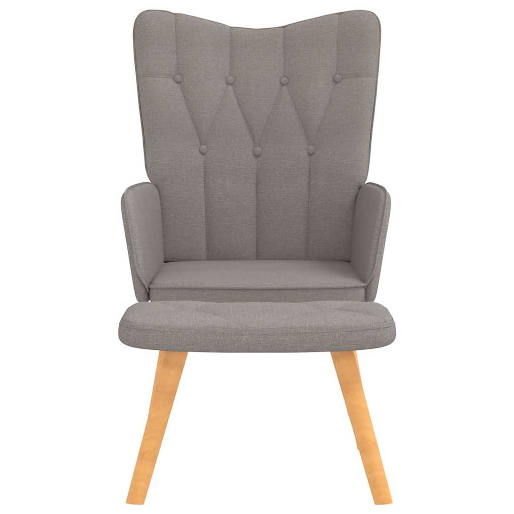 Relaxstoel met voetenbank stof taupe is nu te koop bij PeponiXL, paradijselijk wonen!