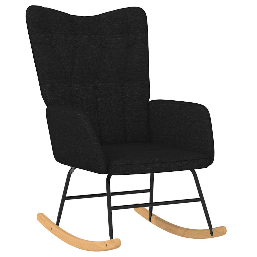 Schommelstoel stof zwart is nu te koop bij PeponiXL, paradijselijk wonen!