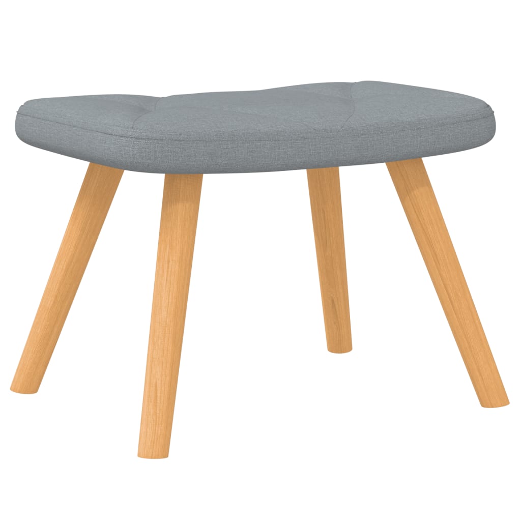 Schommelstoel met voetenbank stof lichtgrijs is nu te koop bij PeponiXL, paradijselijk wonen!