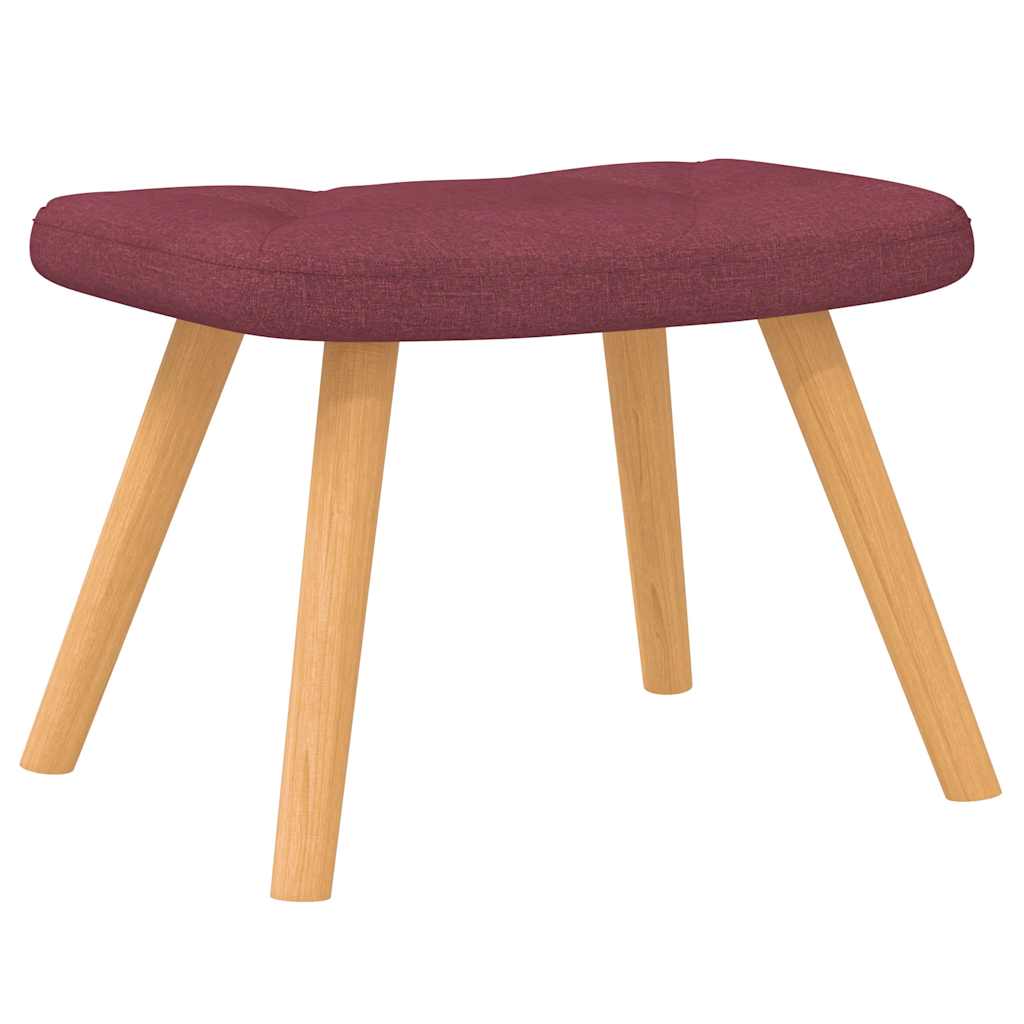 Schommelstoel met voetenbank stof wijnrood is nu te koop bij PeponiXL, paradijselijk wonen!