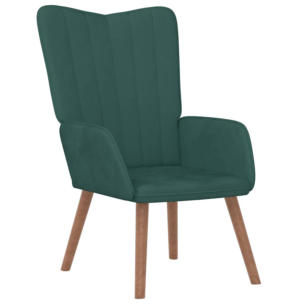 Relaxstoel fluweel donkergoen is nu te koop bij PeponiXL, paradijselijk wonen!