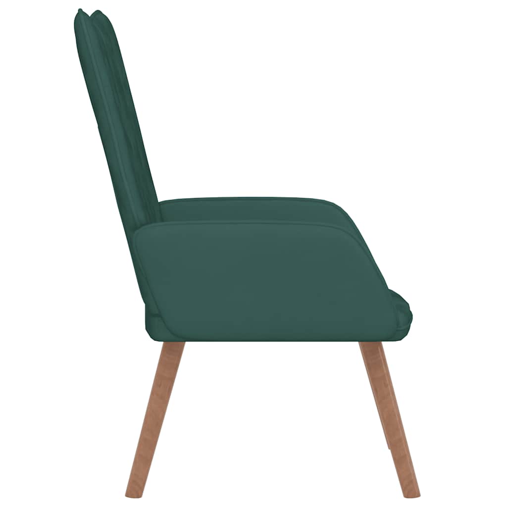 Relaxstoel fluweel donkergoen is nu te koop bij PeponiXL, paradijselijk wonen!