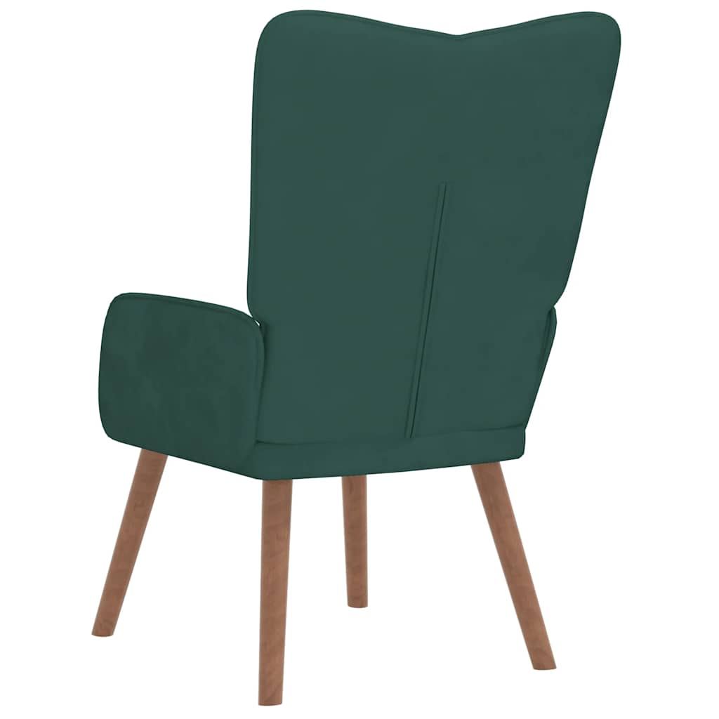 Relaxstoel fluweel donkergoen is nu te koop bij PeponiXL, paradijselijk wonen!