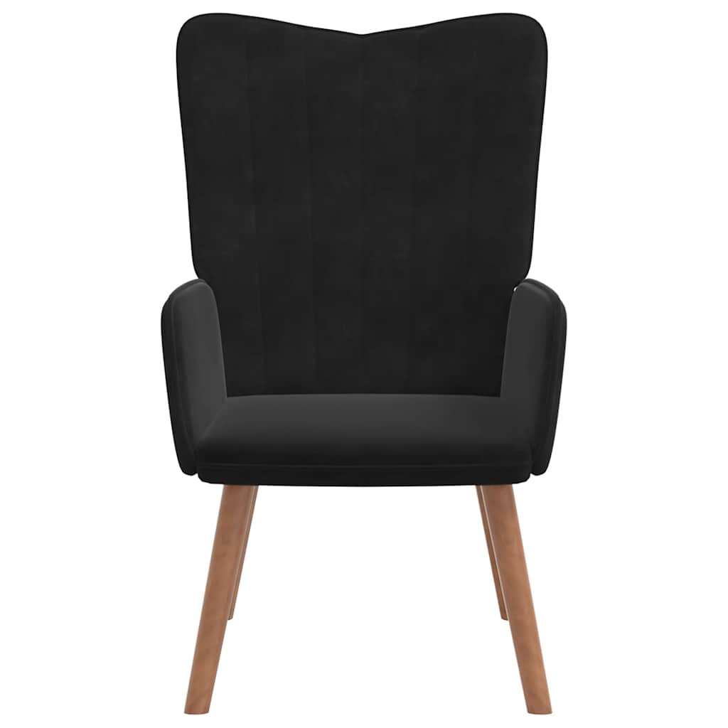 Relaxstoel fluweel zwart is nu te koop bij PeponiXL, paradijselijk wonen!