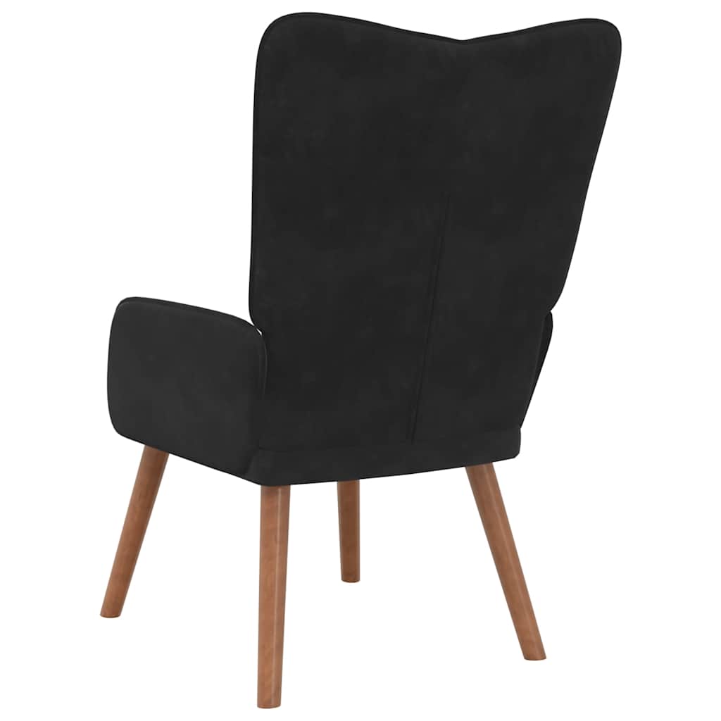 Relaxstoel fluweel zwart is nu te koop bij PeponiXL, paradijselijk wonen!