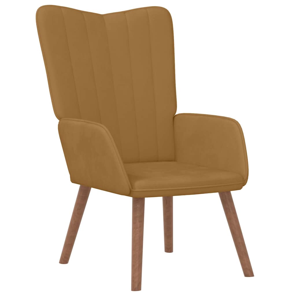 Relaxstoel fluweel bruin is nu te koop bij PeponiXL, paradijselijk wonen!
