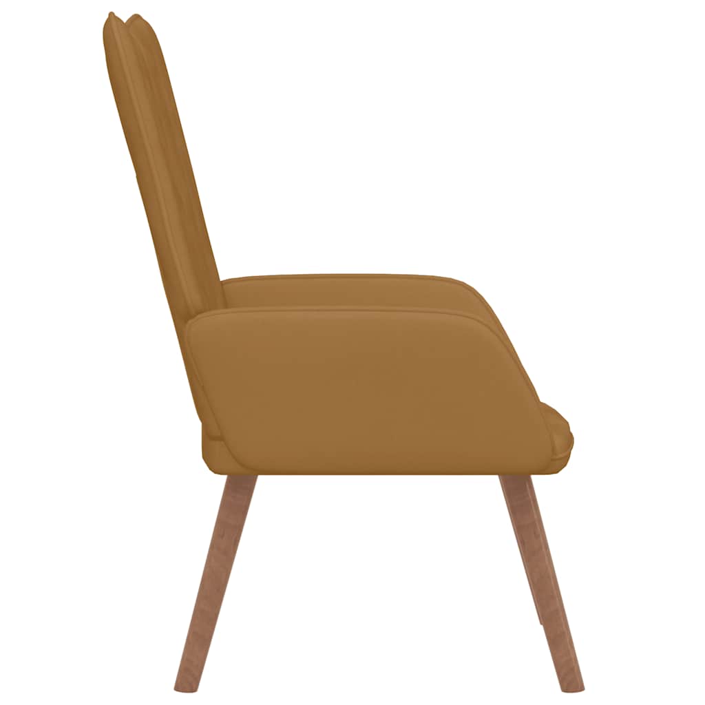 Relaxstoel fluweel bruin is nu te koop bij PeponiXL, paradijselijk wonen!