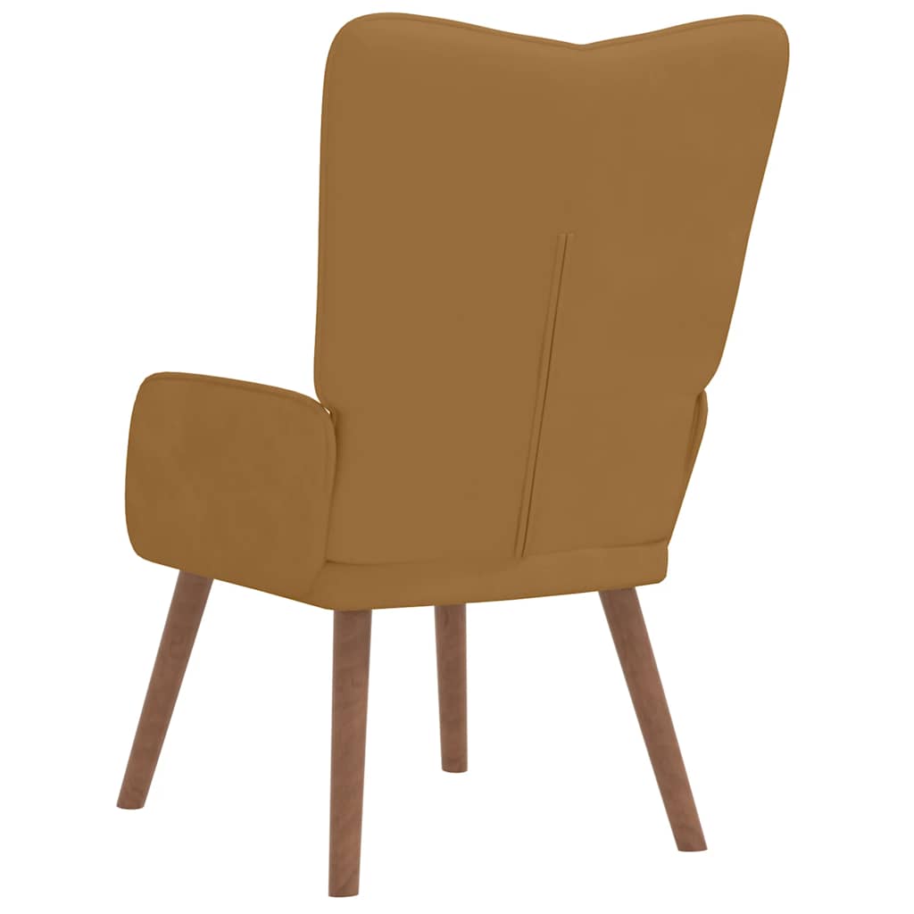 Relaxstoel fluweel bruin is nu te koop bij PeponiXL, paradijselijk wonen!