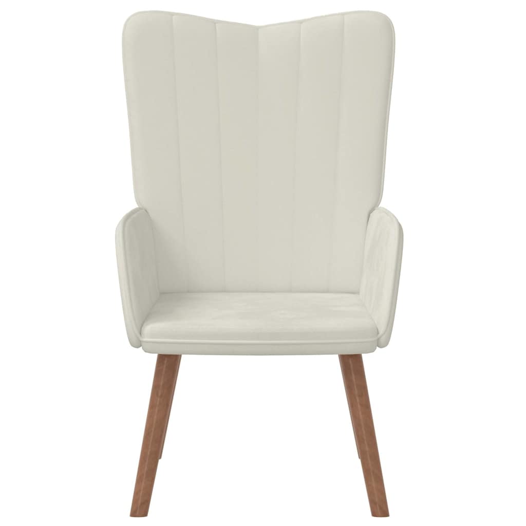 Relaxstoel fluweel crèmewit is nu te koop bij PeponiXL, paradijselijk wonen!