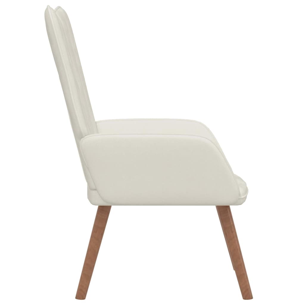 Relaxstoel fluweel crèmewit is nu te koop bij PeponiXL, paradijselijk wonen!
