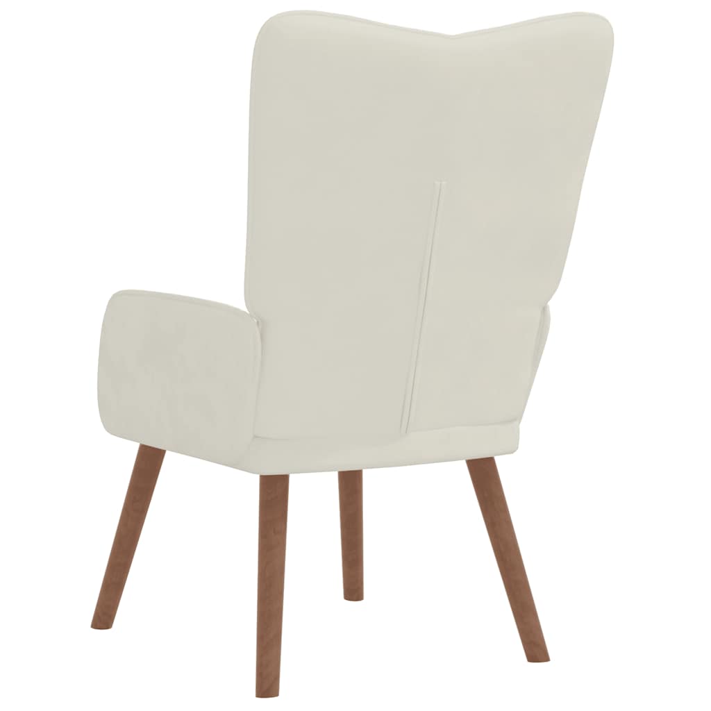 Relaxstoel fluweel crèmewit is nu te koop bij PeponiXL, paradijselijk wonen!