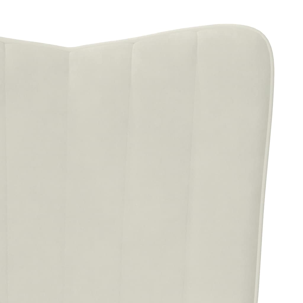 Relaxstoel fluweel crèmewit is nu te koop bij PeponiXL, paradijselijk wonen!