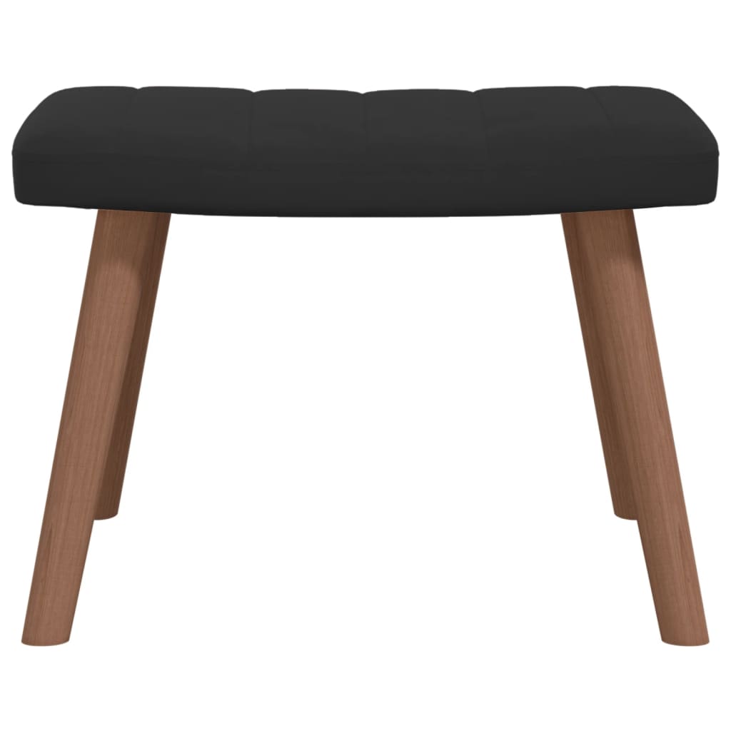 Relaxstoel met voetenbank fluweel zwart is nu te koop bij PeponiXL, paradijselijk wonen!