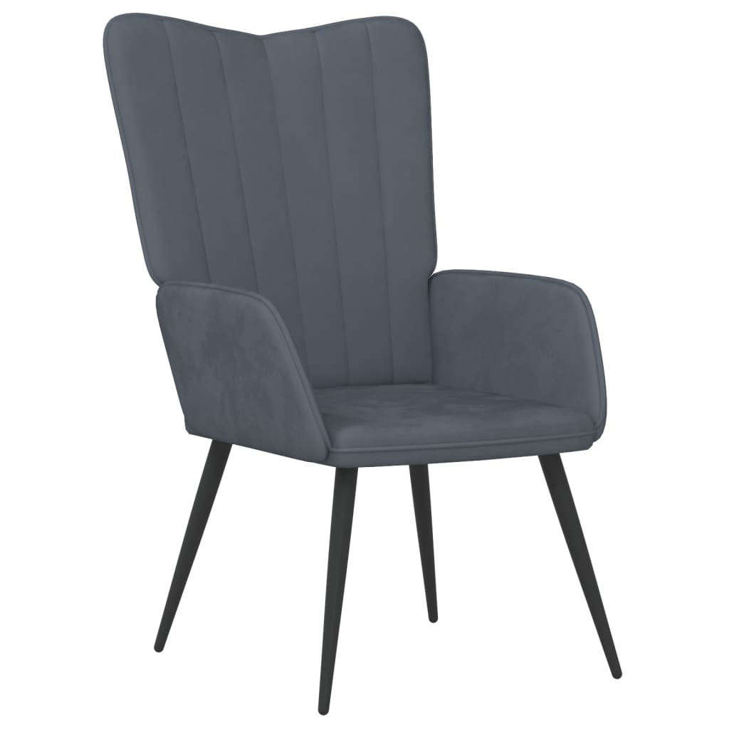 Relaxstoel fluweel donkergrijs is nu te koop bij PeponiXL, paradijselijk wonen!