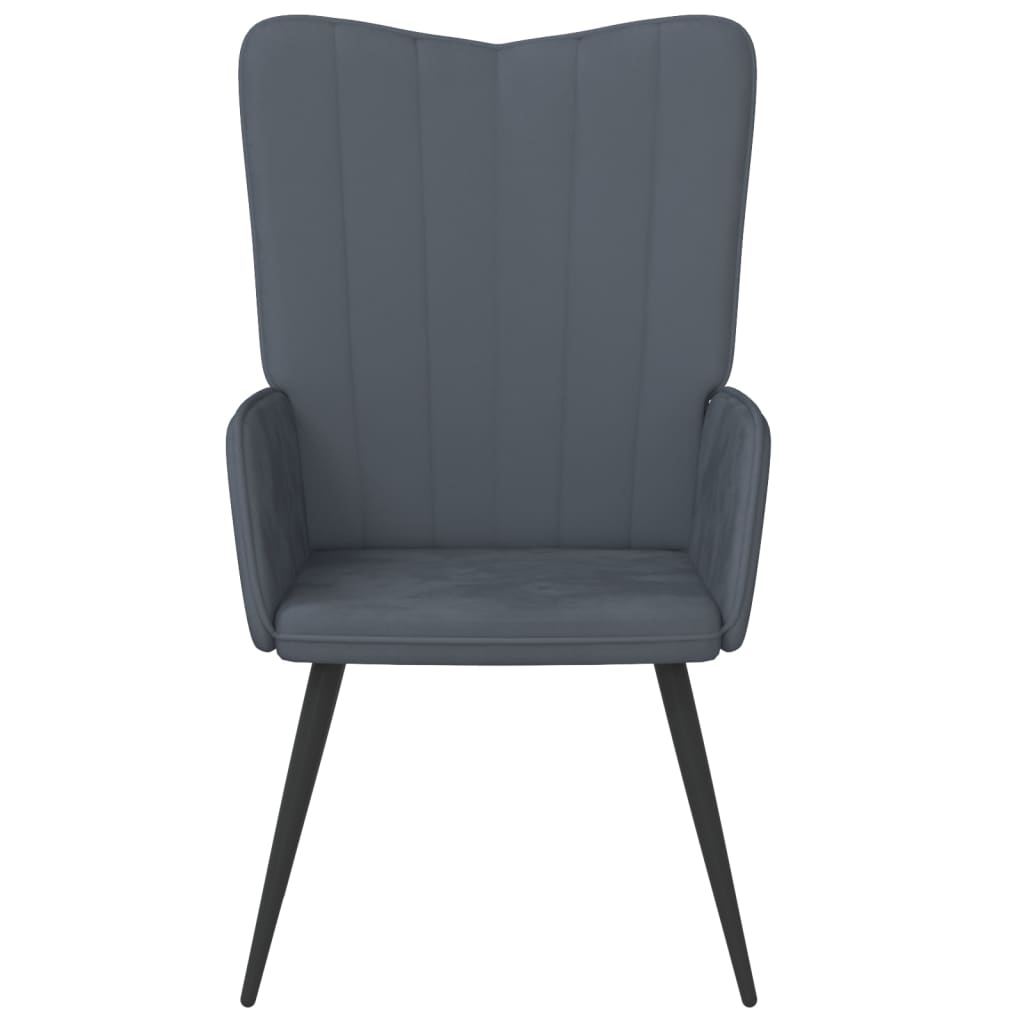 Relaxstoel fluweel donkergrijs is nu te koop bij PeponiXL, paradijselijk wonen!