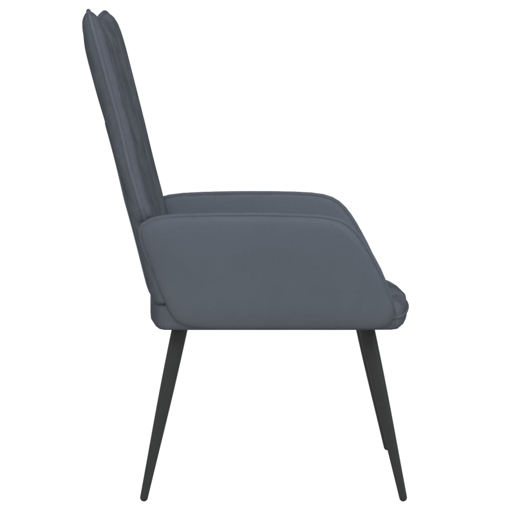 Relaxstoel fluweel donkergrijs is nu te koop bij PeponiXL, paradijselijk wonen!