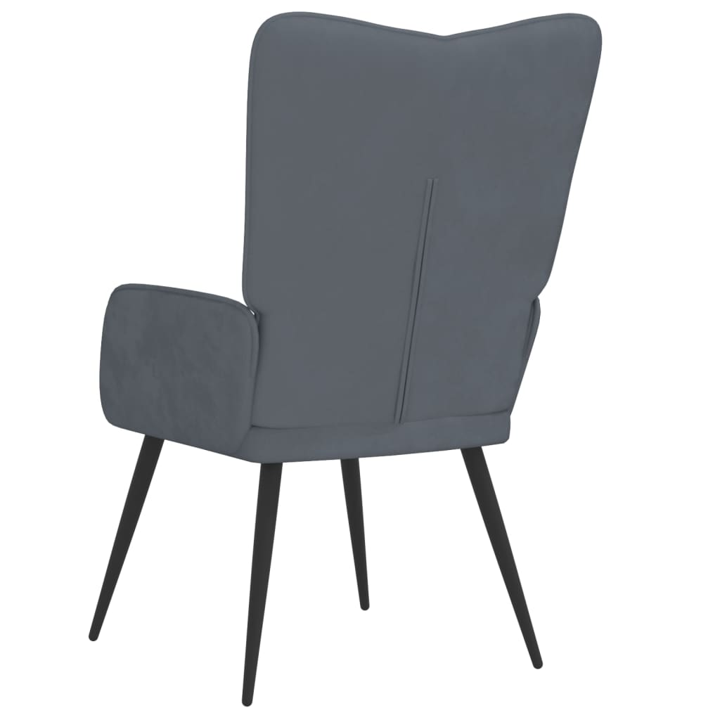 Relaxstoel fluweel donkergrijs is nu te koop bij PeponiXL, paradijselijk wonen!