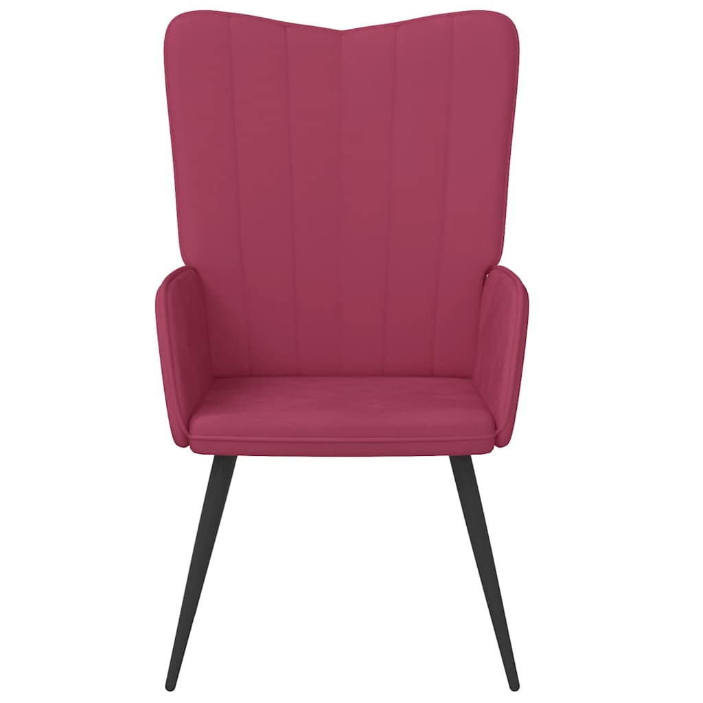Relaxstoel fluweel wijnrood is nu te koop bij PeponiXL, paradijselijk wonen!