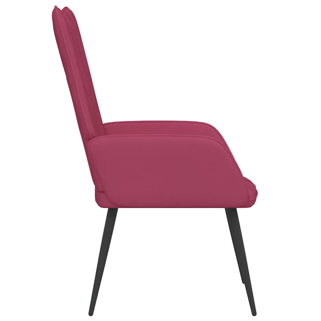 Relaxstoel fluweel wijnrood is nu te koop bij PeponiXL, paradijselijk wonen!