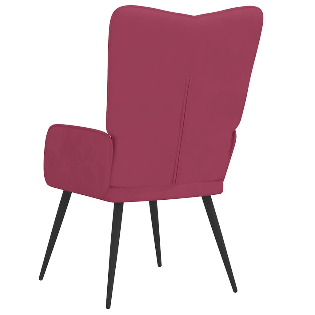 Relaxstoel fluweel wijnrood is nu te koop bij PeponiXL, paradijselijk wonen!