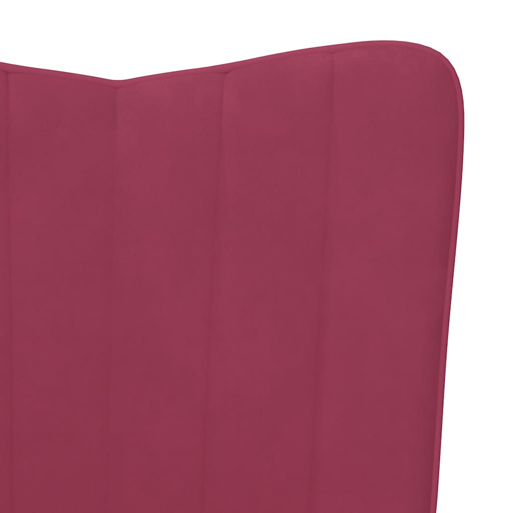 Relaxstoel fluweel wijnrood is nu te koop bij PeponiXL, paradijselijk wonen!