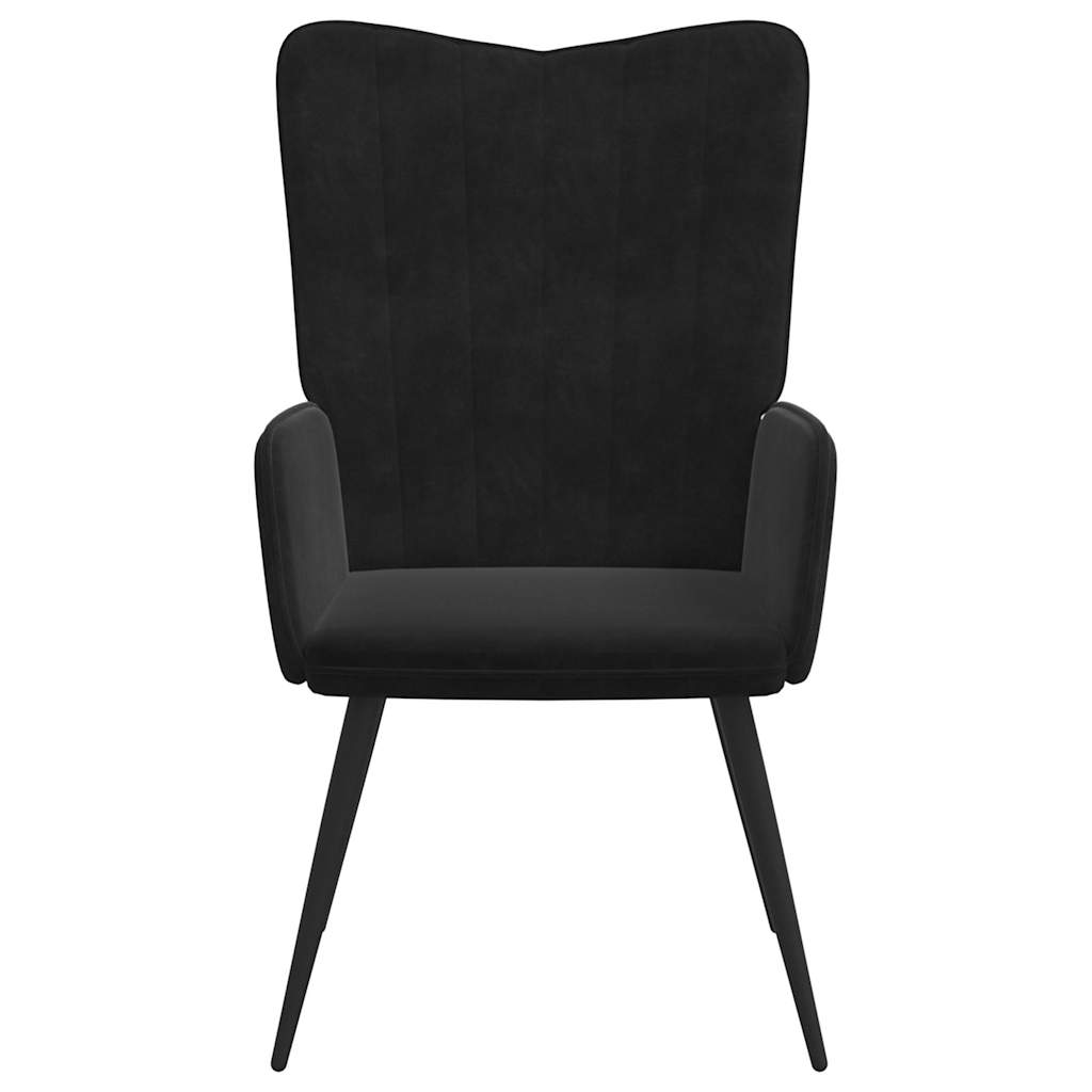 Relaxstoel fluweel zwart is nu te koop bij PeponiXL, paradijselijk wonen!