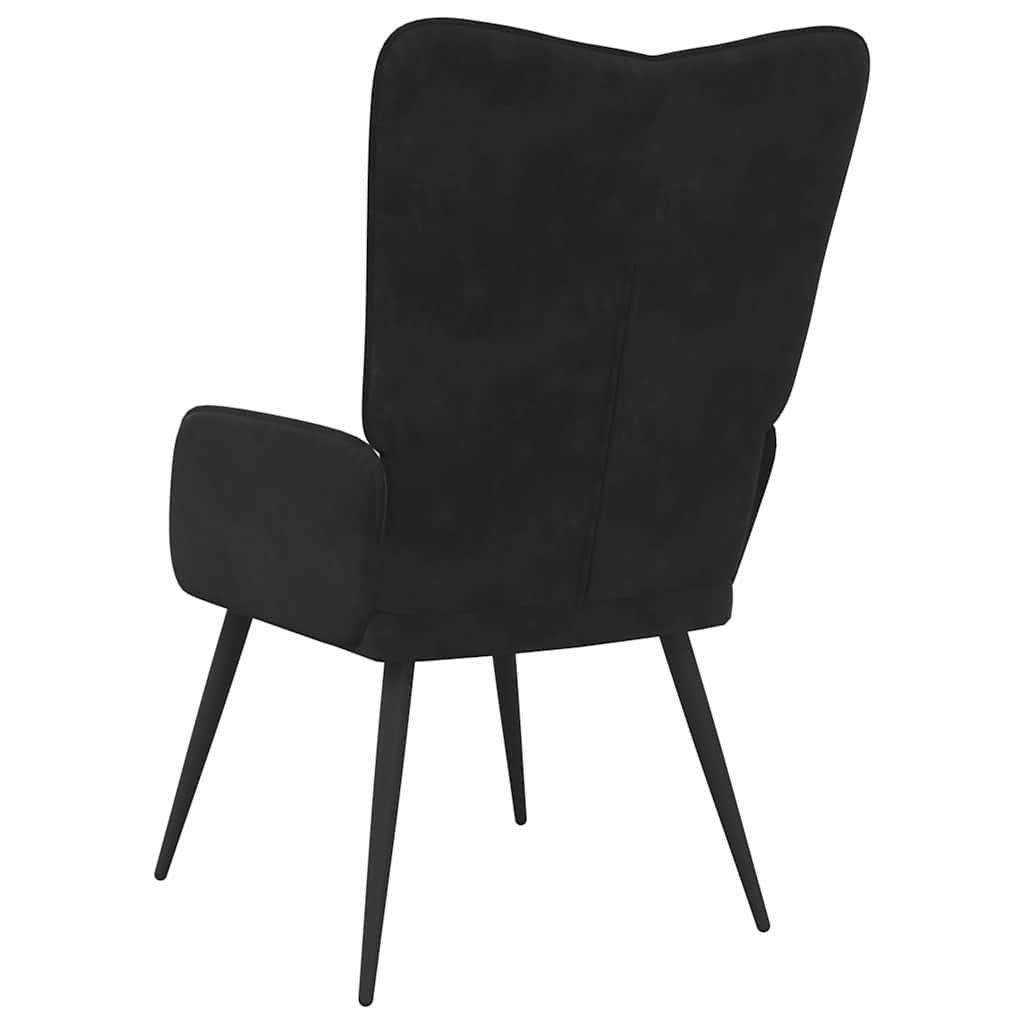 Relaxstoel fluweel zwart is nu te koop bij PeponiXL, paradijselijk wonen!