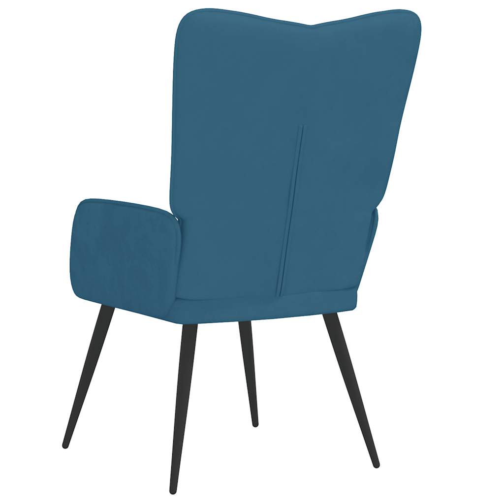 Relaxstoel fluweel blauw is nu te koop bij PeponiXL, paradijselijk wonen!