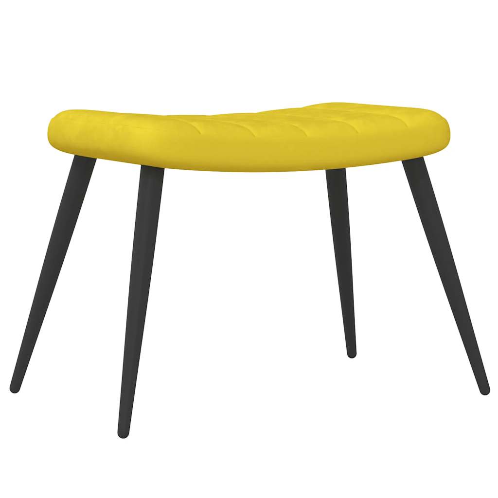 Relaxstoel met voetenbank fluweel mosterdgeel is nu te koop bij PeponiXL, paradijselijk wonen!