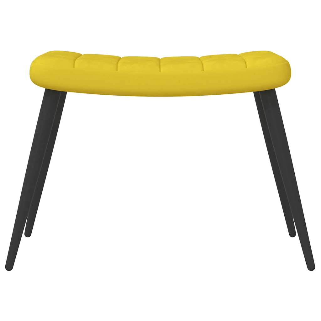 Relaxstoel met voetenbank fluweel mosterdgeel is nu te koop bij PeponiXL, paradijselijk wonen!