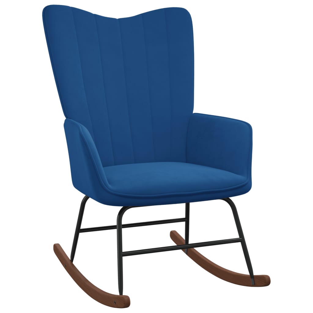 Schommelstoel fluweel blauw is nu te koop bij PeponiXL, paradijselijk wonen!