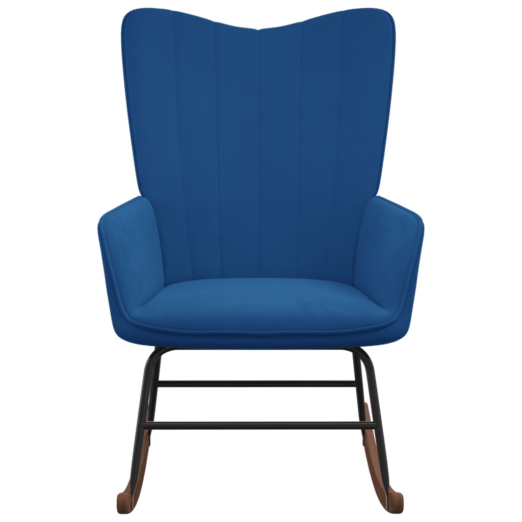 Schommelstoel fluweel blauw is nu te koop bij PeponiXL, paradijselijk wonen!