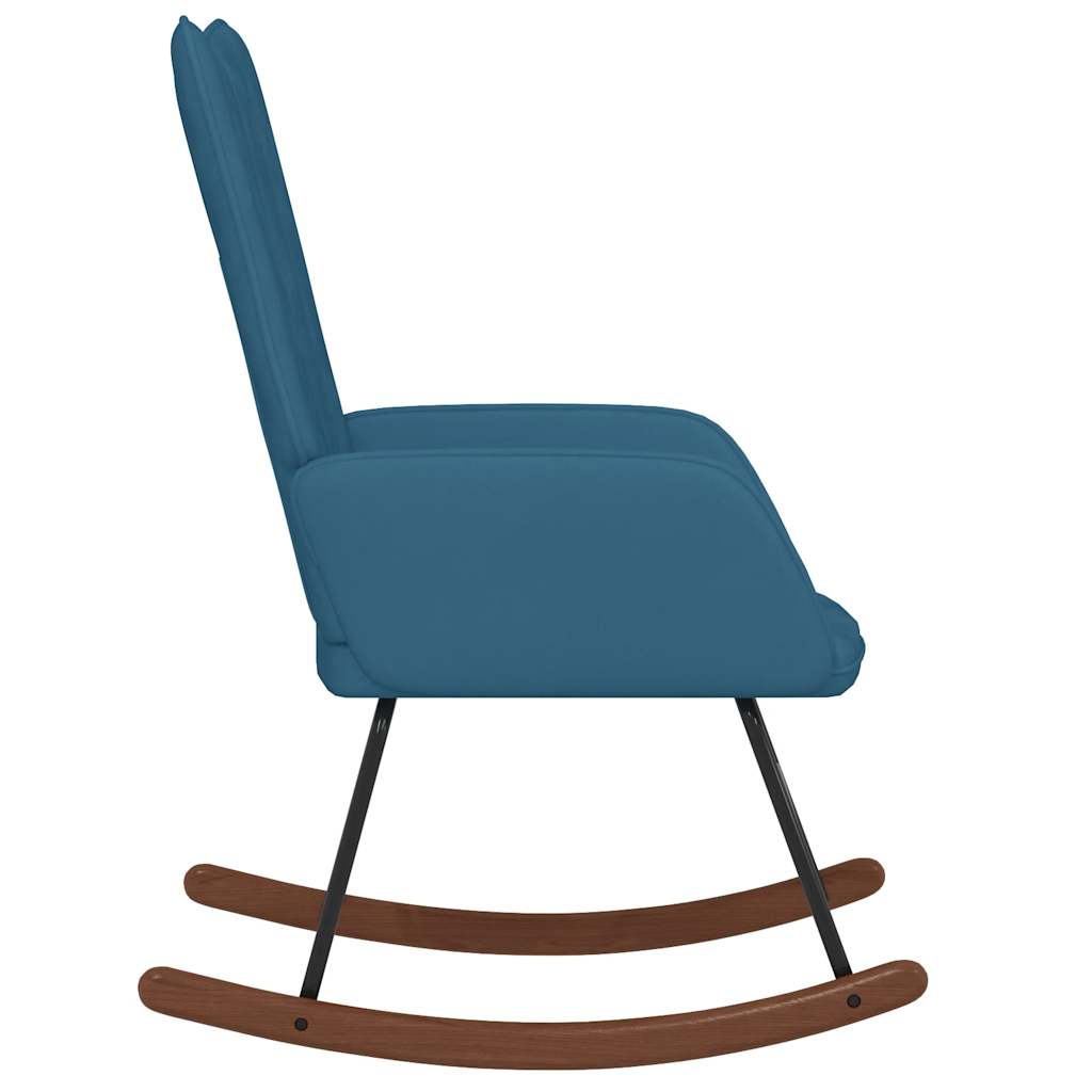 Schommelstoel fluweel blauw is nu te koop bij PeponiXL, paradijselijk wonen!