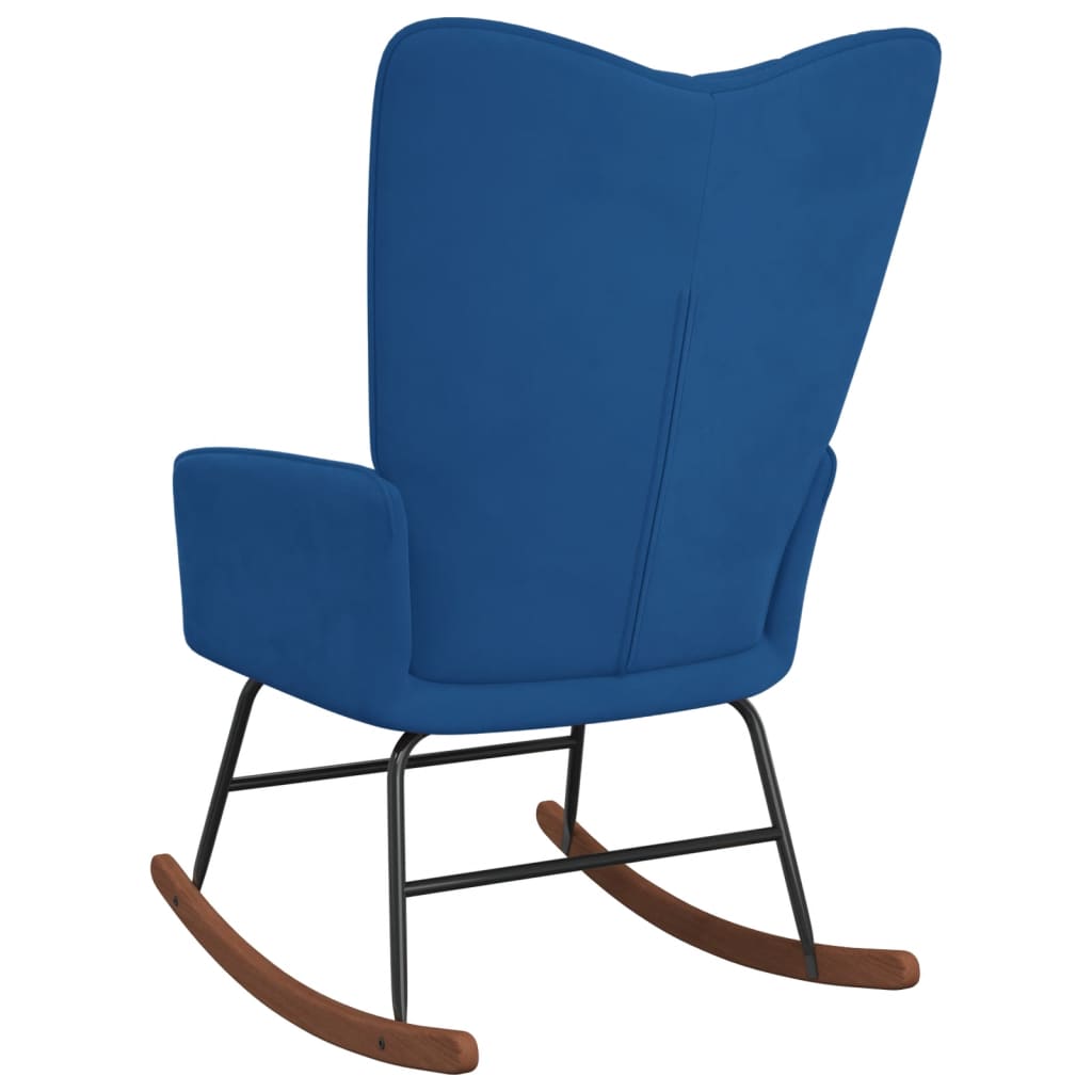 Schommelstoel fluweel blauw is nu te koop bij PeponiXL, paradijselijk wonen!