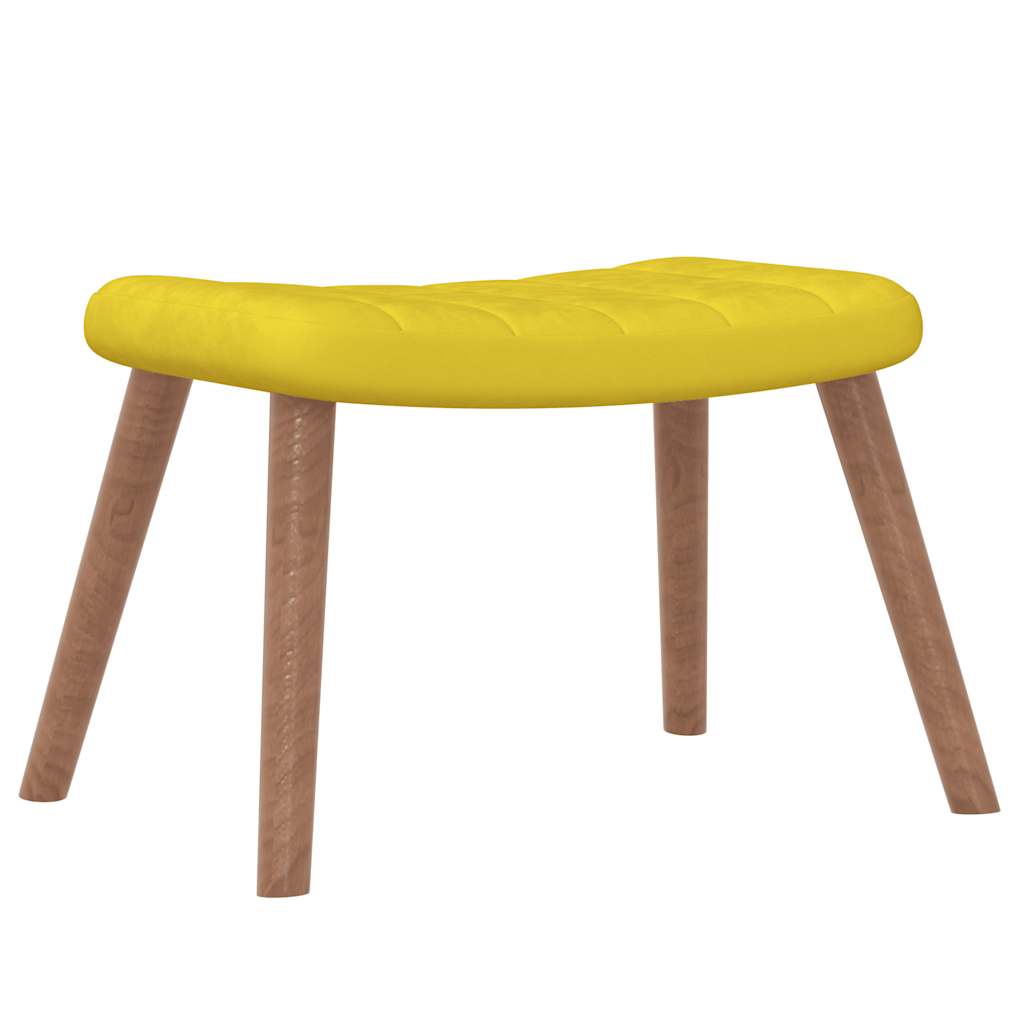Schommelstoel met voetenbank fluweel mosterdgeel is nu te koop bij PeponiXL, paradijselijk wonen!