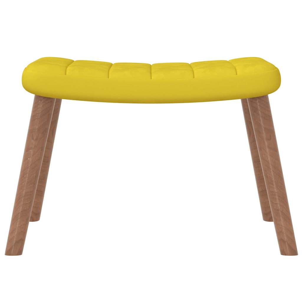 Schommelstoel met voetenbank fluweel mosterdgeel is nu te koop bij PeponiXL, paradijselijk wonen!