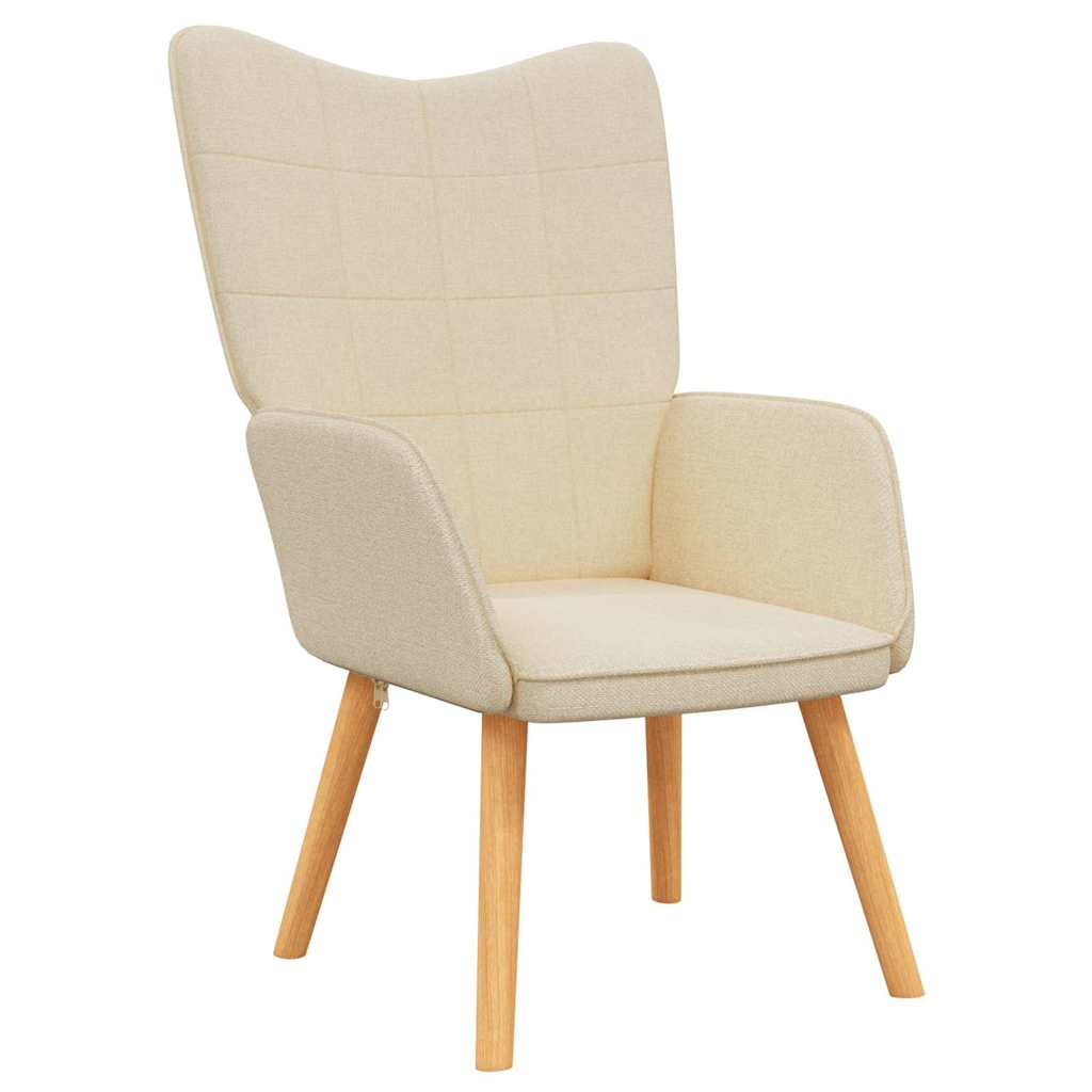 Relaxstoel stof crèmekleurig is nu te koop bij PeponiXL, paradijselijk wonen!