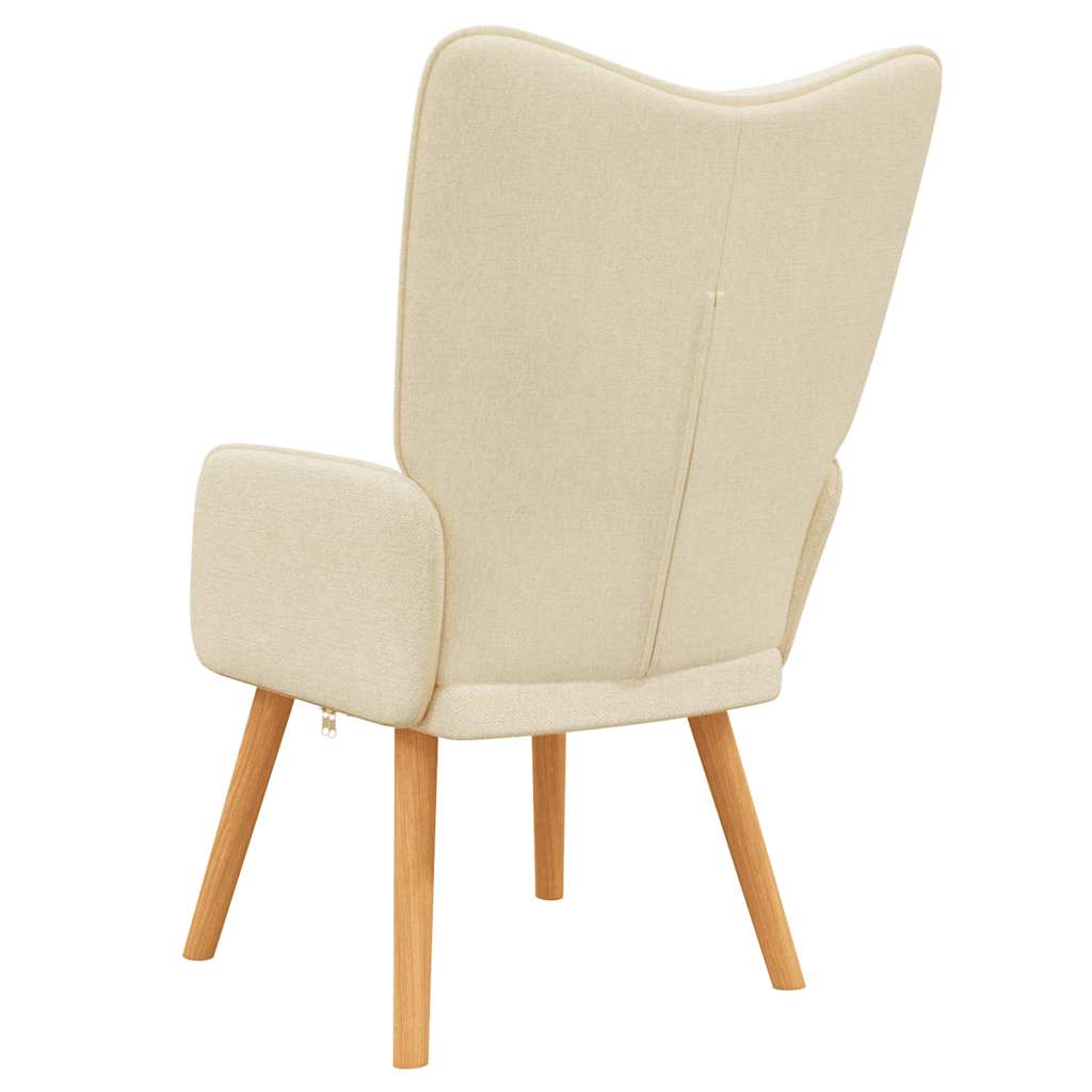 Relaxstoel stof crèmekleurig is nu te koop bij PeponiXL, paradijselijk wonen!