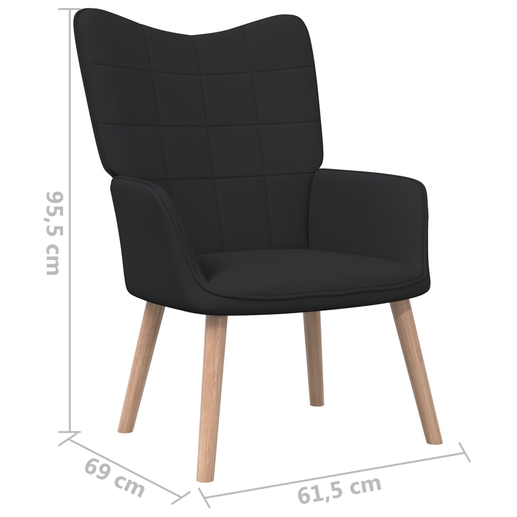 Relaxstoel stof zwart is nu te koop bij PeponiXL, paradijselijk wonen!