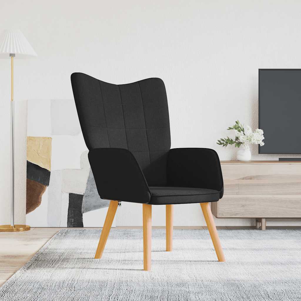 Relaxstoel stof zwart is nu te koop bij PeponiXL, paradijselijk wonen!