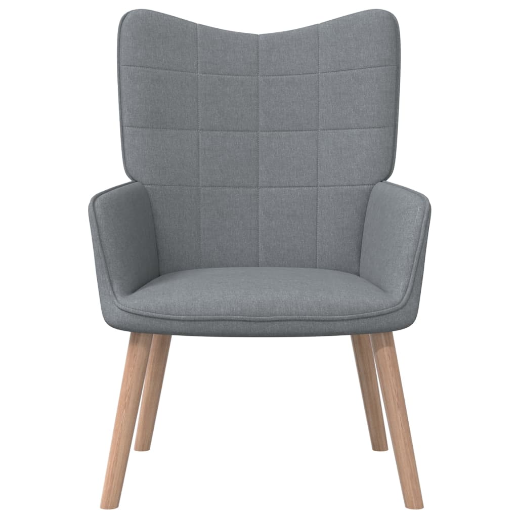 Relaxstoel met voetenbank stof lichtgrijs is nu te koop bij PeponiXL, paradijselijk wonen!