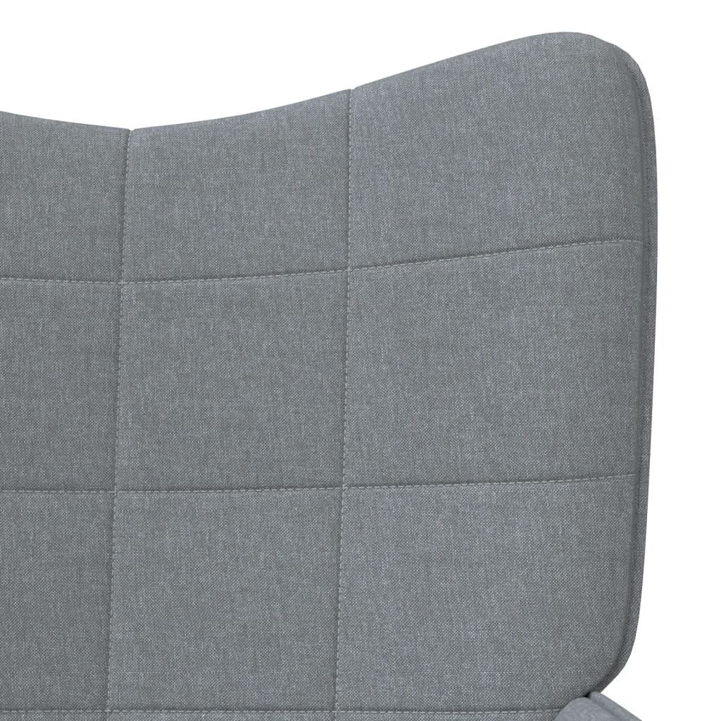 Relaxstoel met voetenbank stof lichtgrijs is nu te koop bij PeponiXL, paradijselijk wonen!