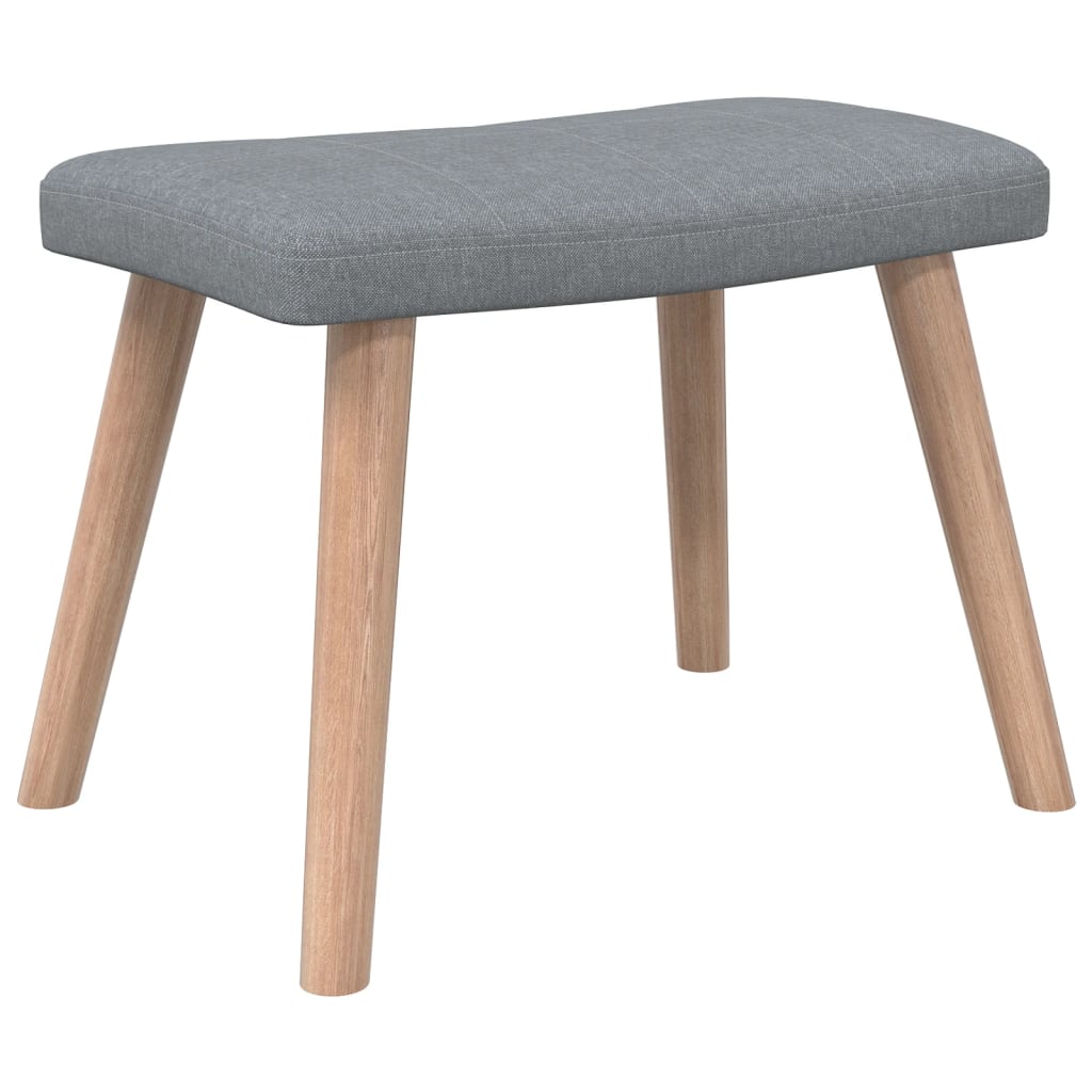 Relaxstoel met voetenbank stof lichtgrijs is nu te koop bij PeponiXL, paradijselijk wonen!