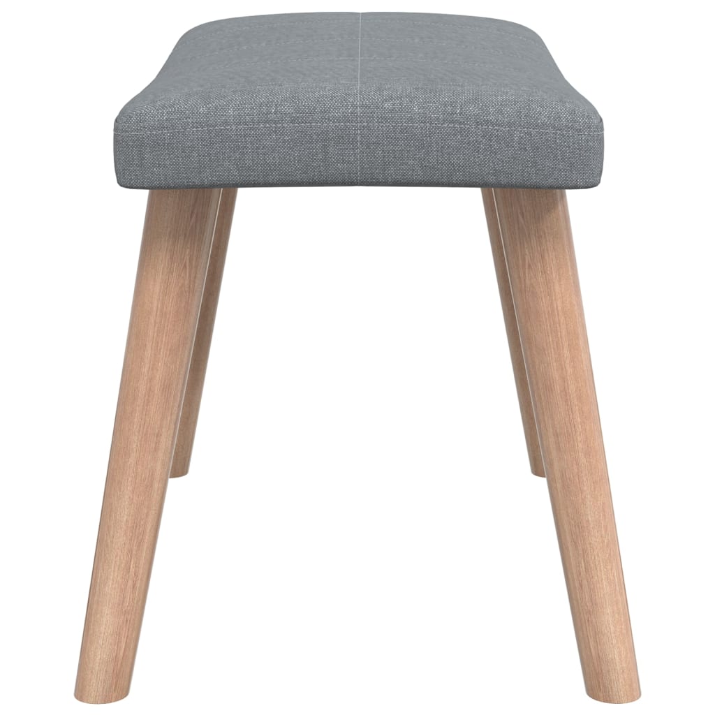 Relaxstoel met voetenbank stof lichtgrijs is nu te koop bij PeponiXL, paradijselijk wonen!