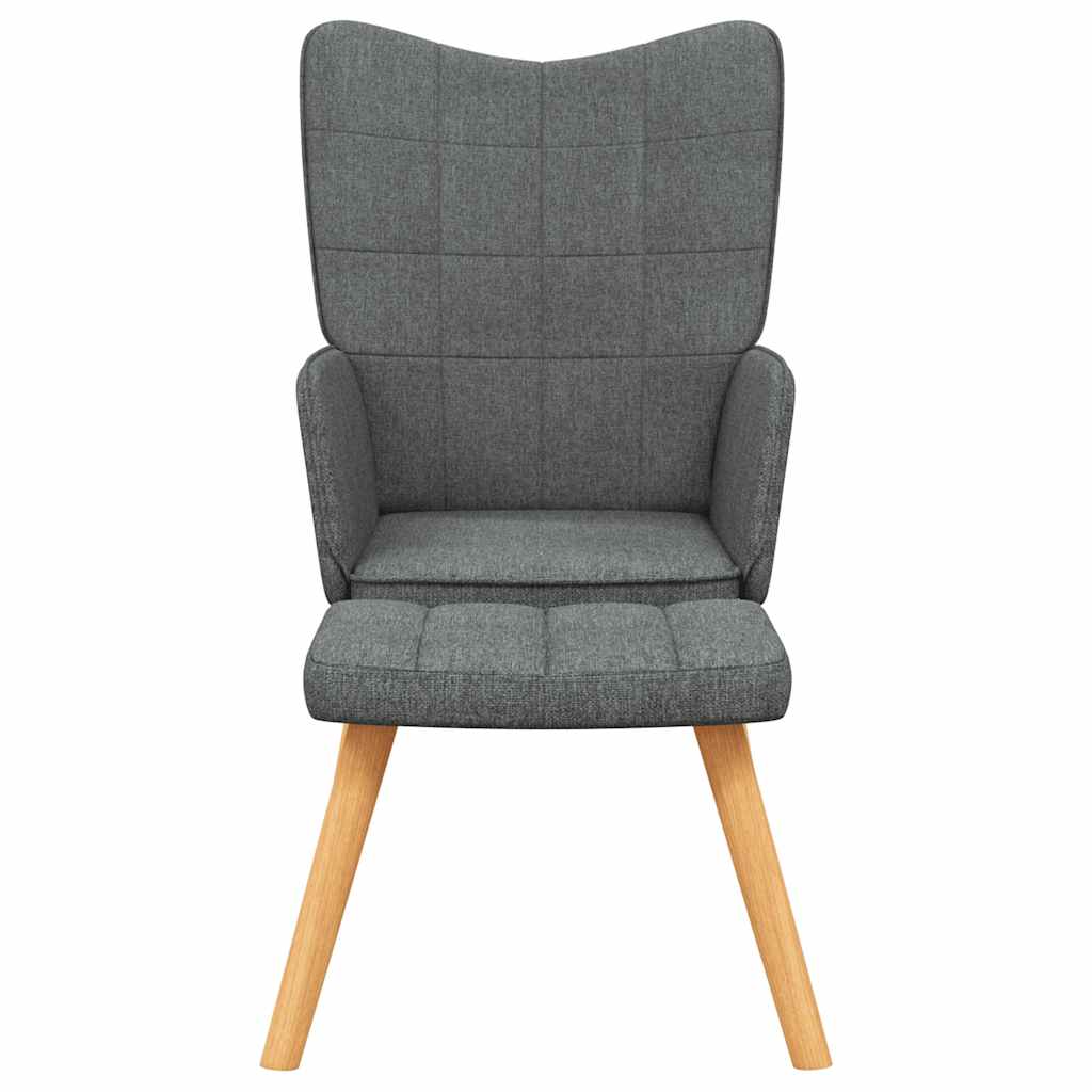 Relaxstoel met voetenbank stof donkergrijs is nu te koop bij PeponiXL, paradijselijk wonen!